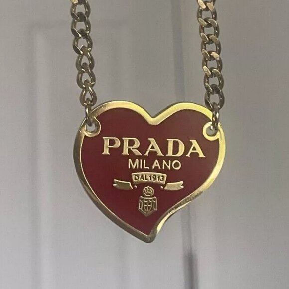 PRADA Charm Necklace from Repurposed Upcycled Auth Prada Keychain - Picture 1 of 6
